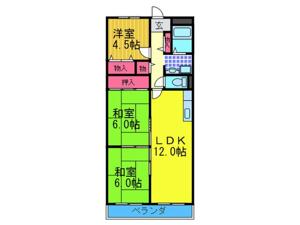 東石切ベルメゾン酒井の物件間取画像